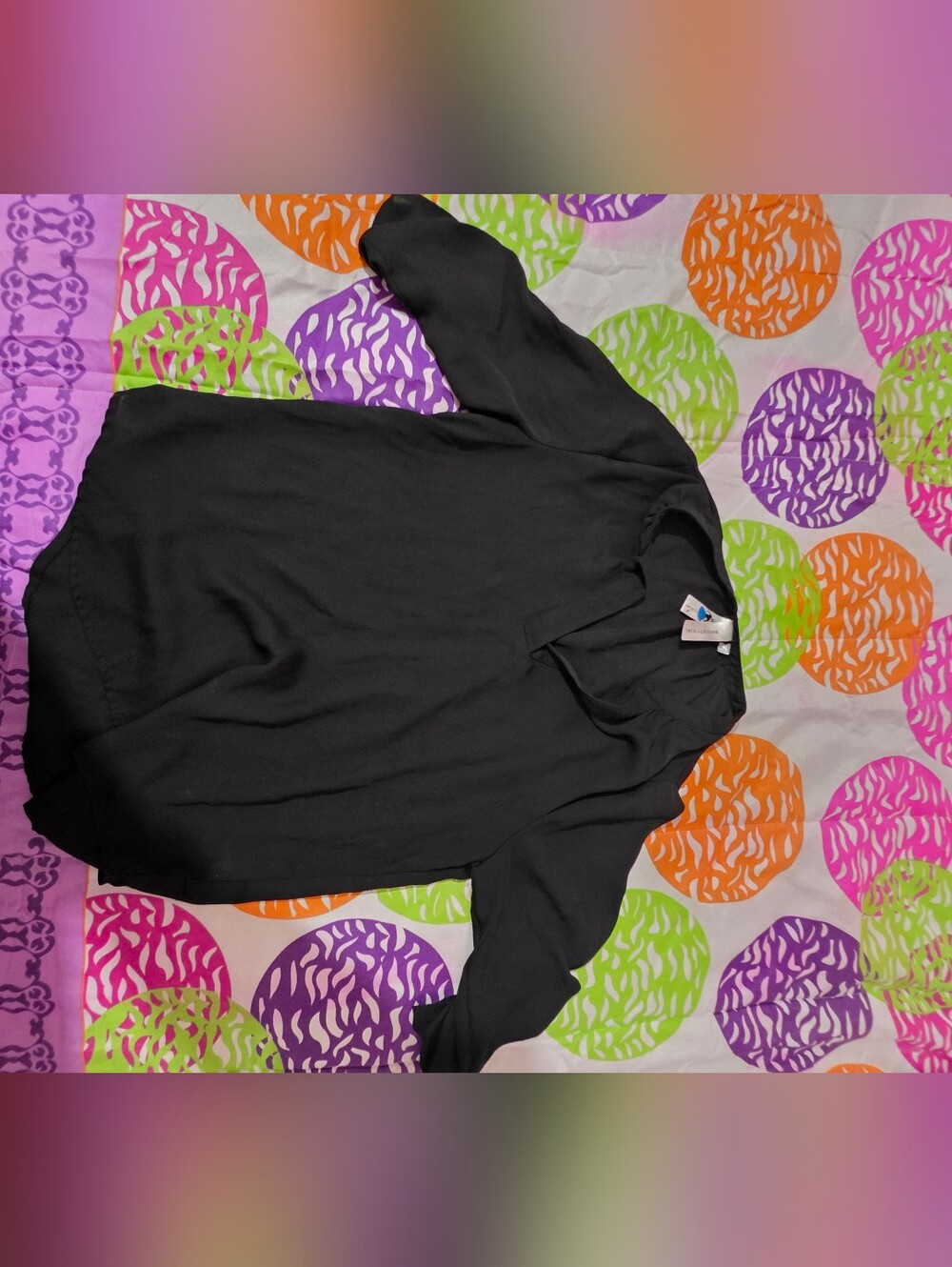 Women’s Black Long Sleeve Blouse Size Large.